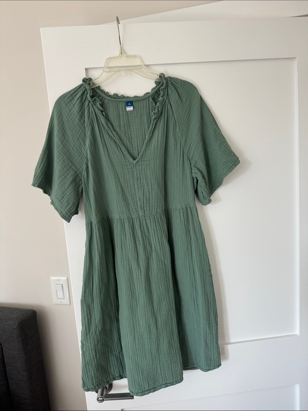Old Navy Sage Green Short-Sleeve mini dress